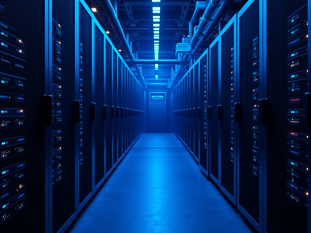 Server rack in data center